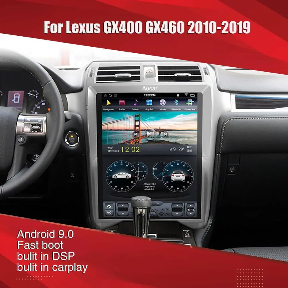 Автомобильная Мультимедийная система Aucar 15 дюймов для Lexus GX400 GX460 Android 2008 2015 GPS