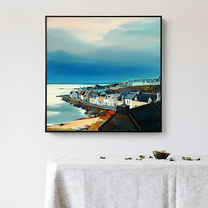 DIY Цифровая масляная краска пейзаж живопись художественная ручная роспись