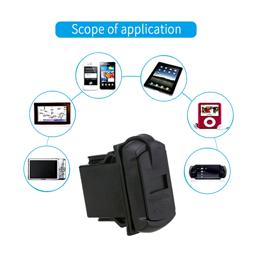 

4.2A Dual USB Port Charger Socket Adapter Outlet Waterproof Phone Charger for Car Boat Motorcycle with Power Line 12-24V D5