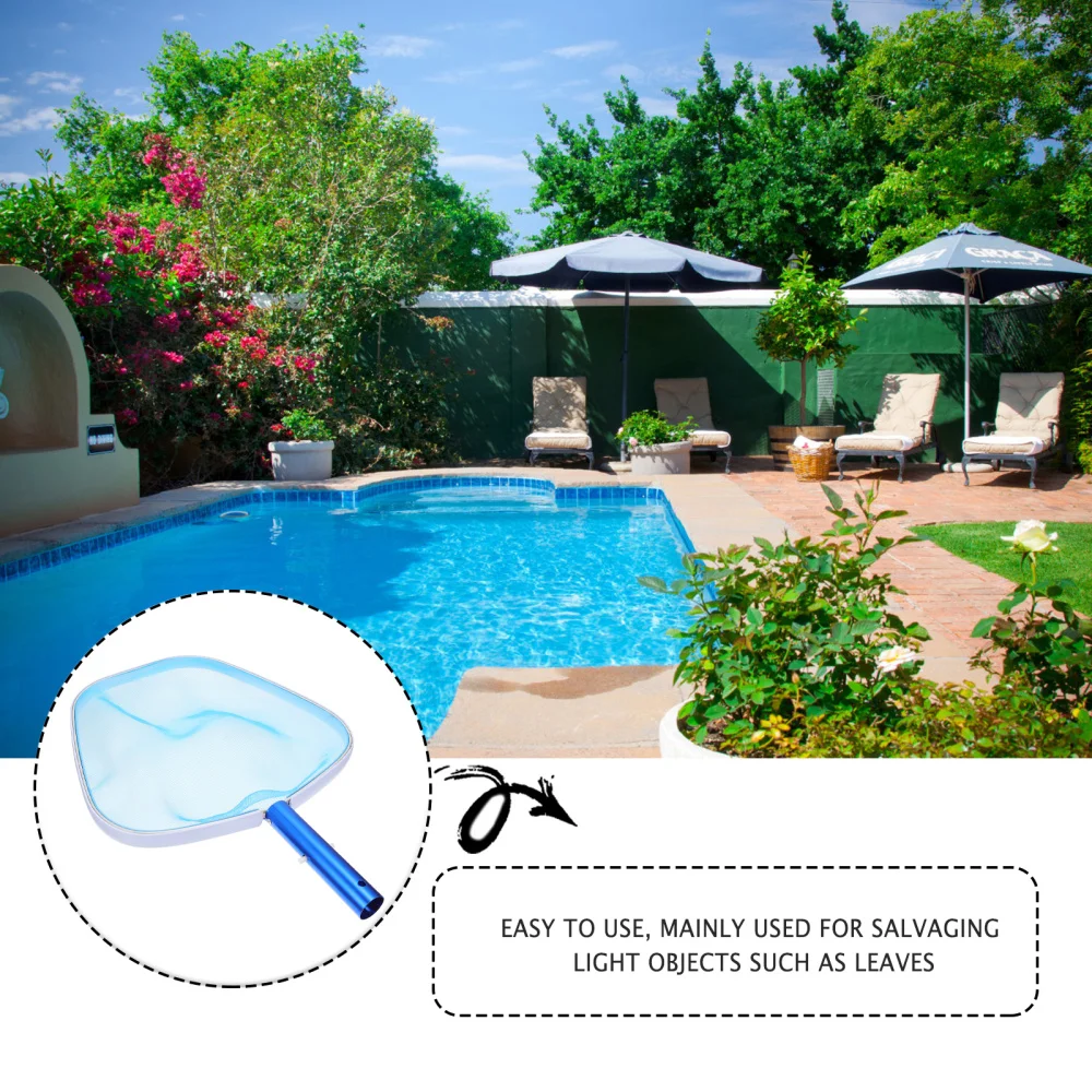 

1pc Practical Swimming Pool Salvage Net Swimming Pool Net for Cleaning (Blue)