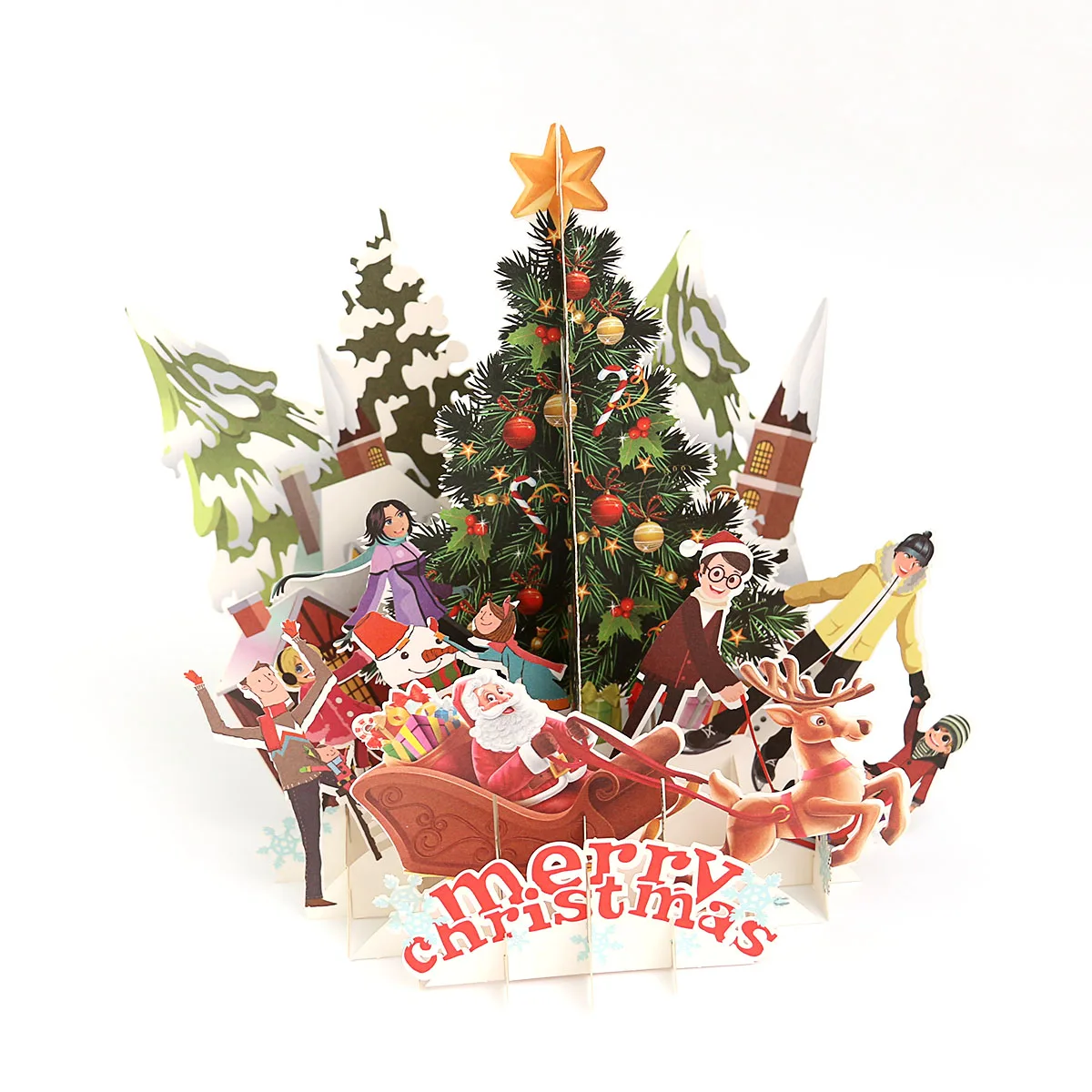 3D всплывающие карты день рождения День Святого Валентина Счастливое Рождество