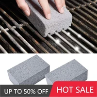 2pcs bbq grill cleaning brick block barbecue cleaning stone bbq racks stains grease cleaner mini barbecue grill cleaning tool