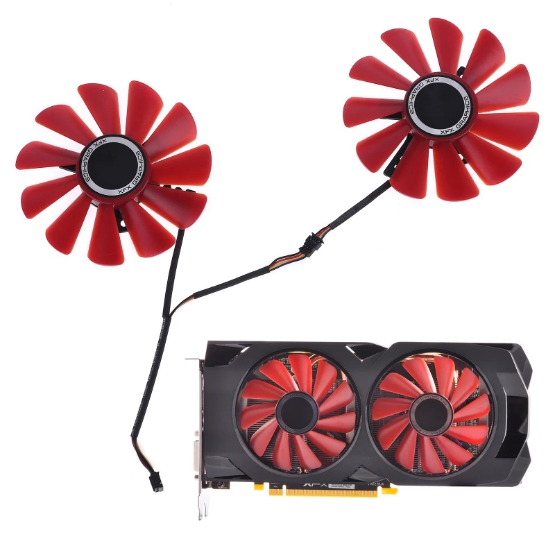 2 шт. 85 мм RX-570-RS RX-580-RS FD10U12S9-C вентилятор для XFX RX470 RX570 RS RX580 видео Графика охлаждения