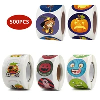 500pcs halloween stickers ghost face stickers trick or treating party happy halloween stickers for child gift candy wrapping
