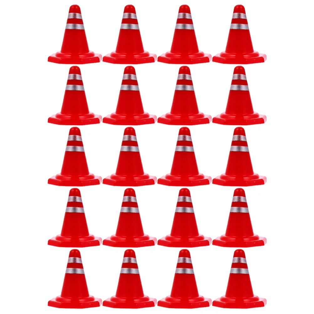 

50pcs Plastic Road Cones Obvious Traffic Signs Simulation Roadblock Signs