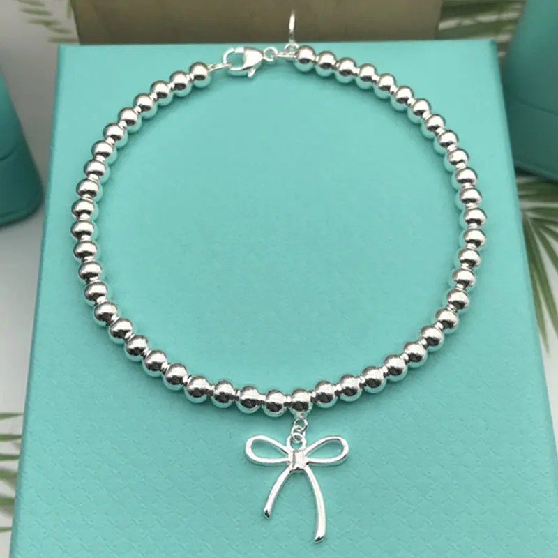 

s925 silver bracelet couple high quality jewelry holiday gift; fashion lady S925 heart-shaped blue pink red decoration