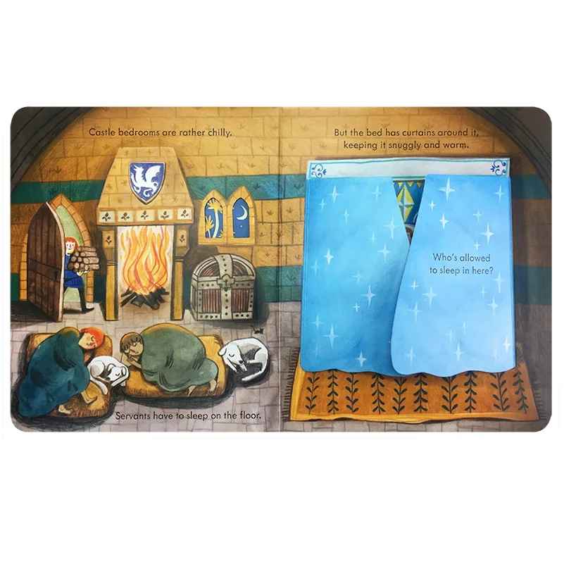 

Peep Inside The Castle Original English Educational 3D Flap Picture Books Baby Children Reading Book