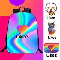 likee color printing backpack for student bookbag high capacity gradient serieslaptop bags school bags for teenage likee bag