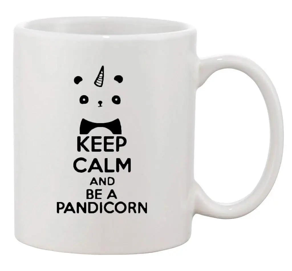 Забавная керамическая кофейная кружка с единорогом и надписью Keep Calm and Be A Pandicorn 11
