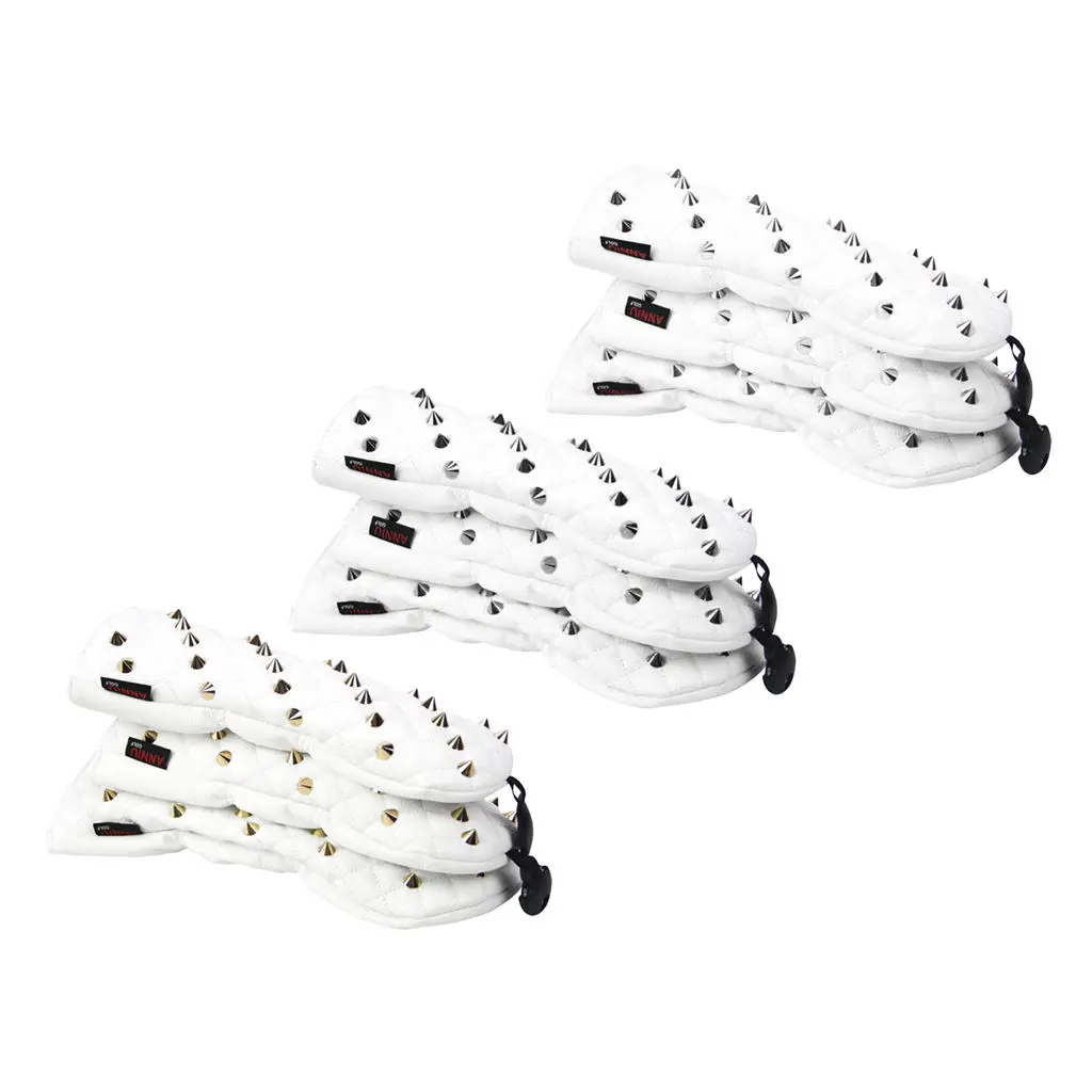 

3Pcs Professional Golf Club Driver 1 3 5 Wood Head Covers Set & Rivet Universal for 460cc Driver