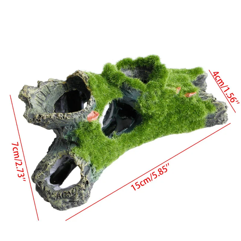 

Aquarium Tree House Decor Mountain View Moss Fish Tank Ornament Decoration New