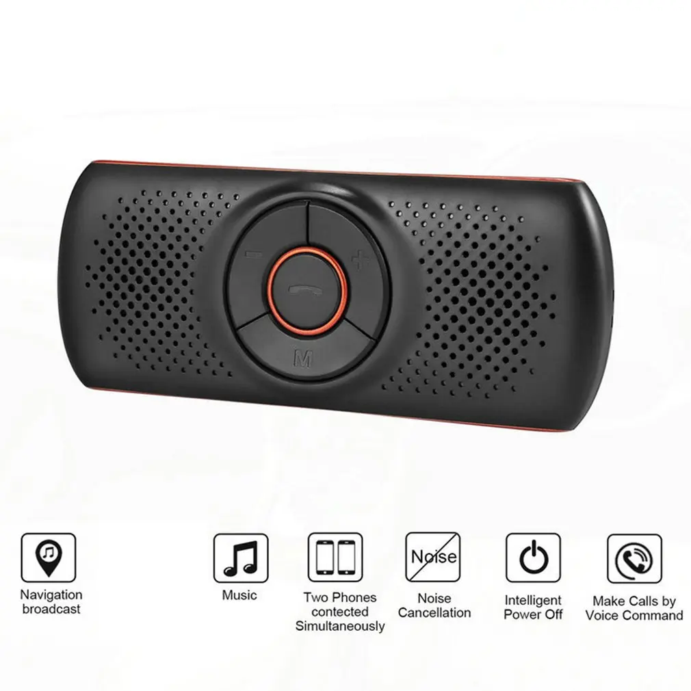 T826 Bluetooth Handsfree Car Kit Car SpeakerphoneTF Music MP3 Player Connect Phones Speaker Sun Visor Clip Speakerphone