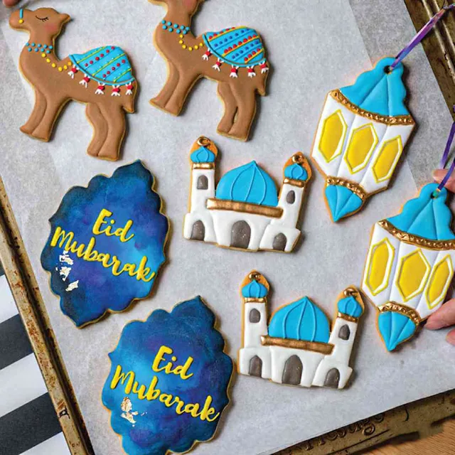 Eid Mubarak Biscuit Mold Moon Star Camel Cookie Cutters 4