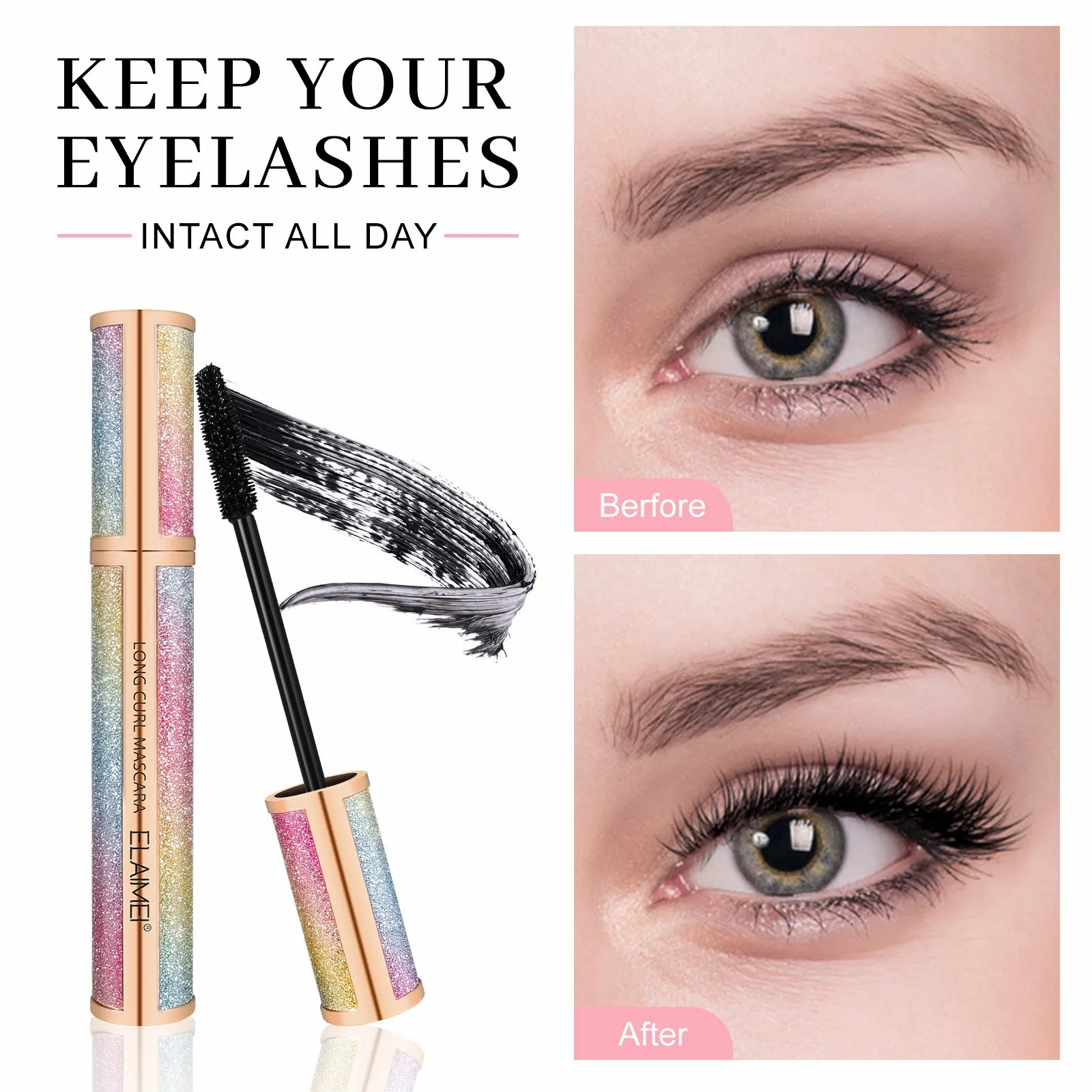 

4d Charm Mascara Volume Waterproof Lash Extensions Makeup Silk Graft Growth Fluid Professional For Eyes Long Lasting Mascara