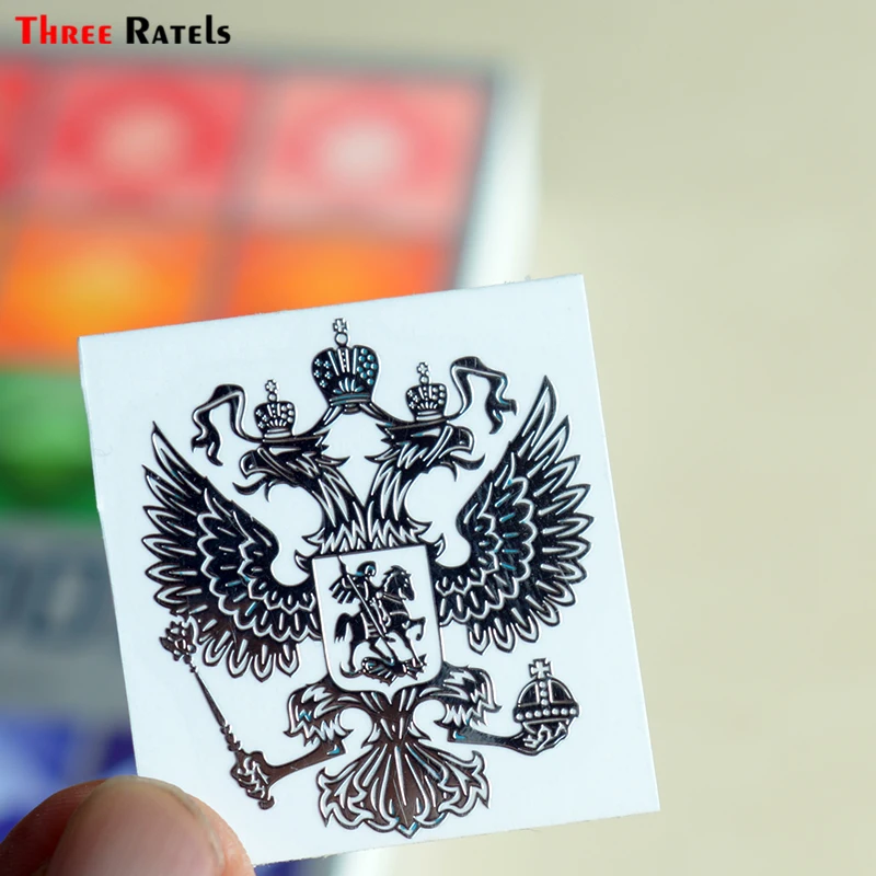Three Ratels MT-001XS 4*3 4 см серебряный герб России строительная магнитная наклейка для