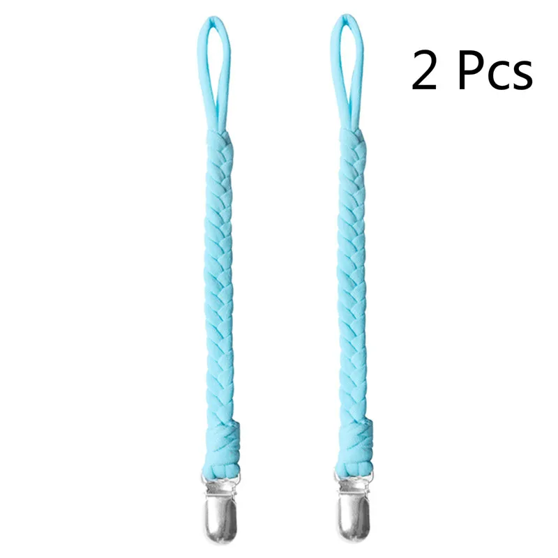 2 шт. кожа хлопок цепочка для детской соски зажимы плетеный пояс Ниппель клипа