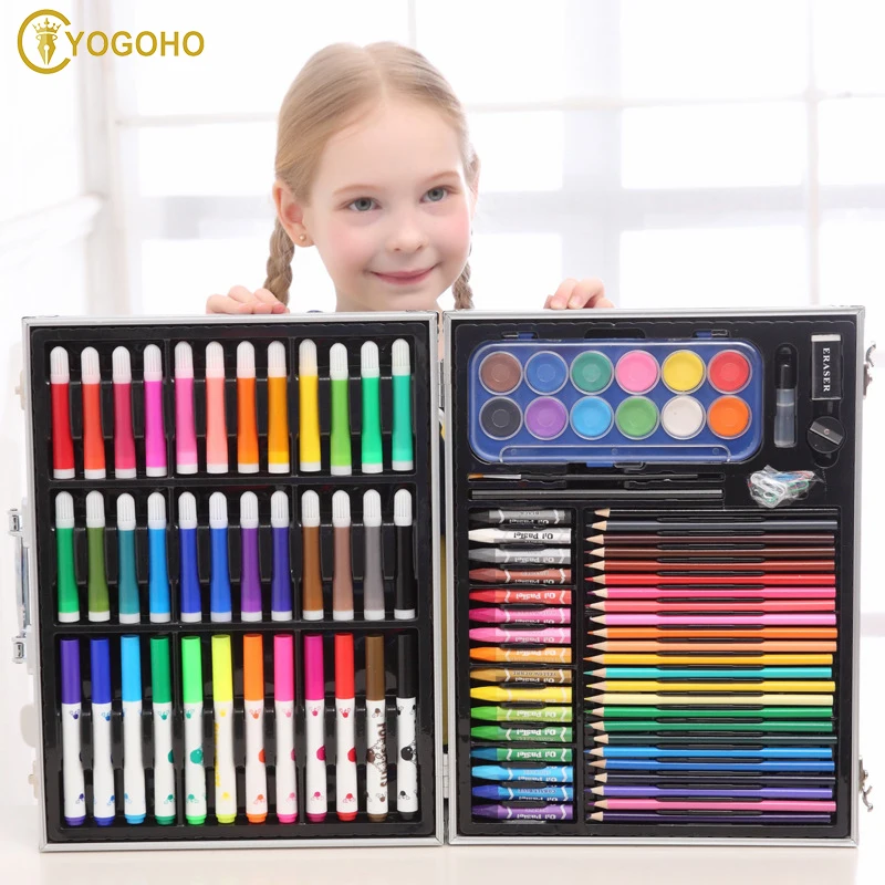 Pen Crayon Oil Pastel Painting Drawing Tool Art Supplies With Iron Box