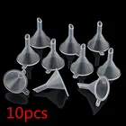 10 шт.лот мини заполняющая Воронка пустая бутылочка Упаковочный Инструмент для путешествий пластиковые мини маленькие трубки для духов жидкость для эфирных материалов