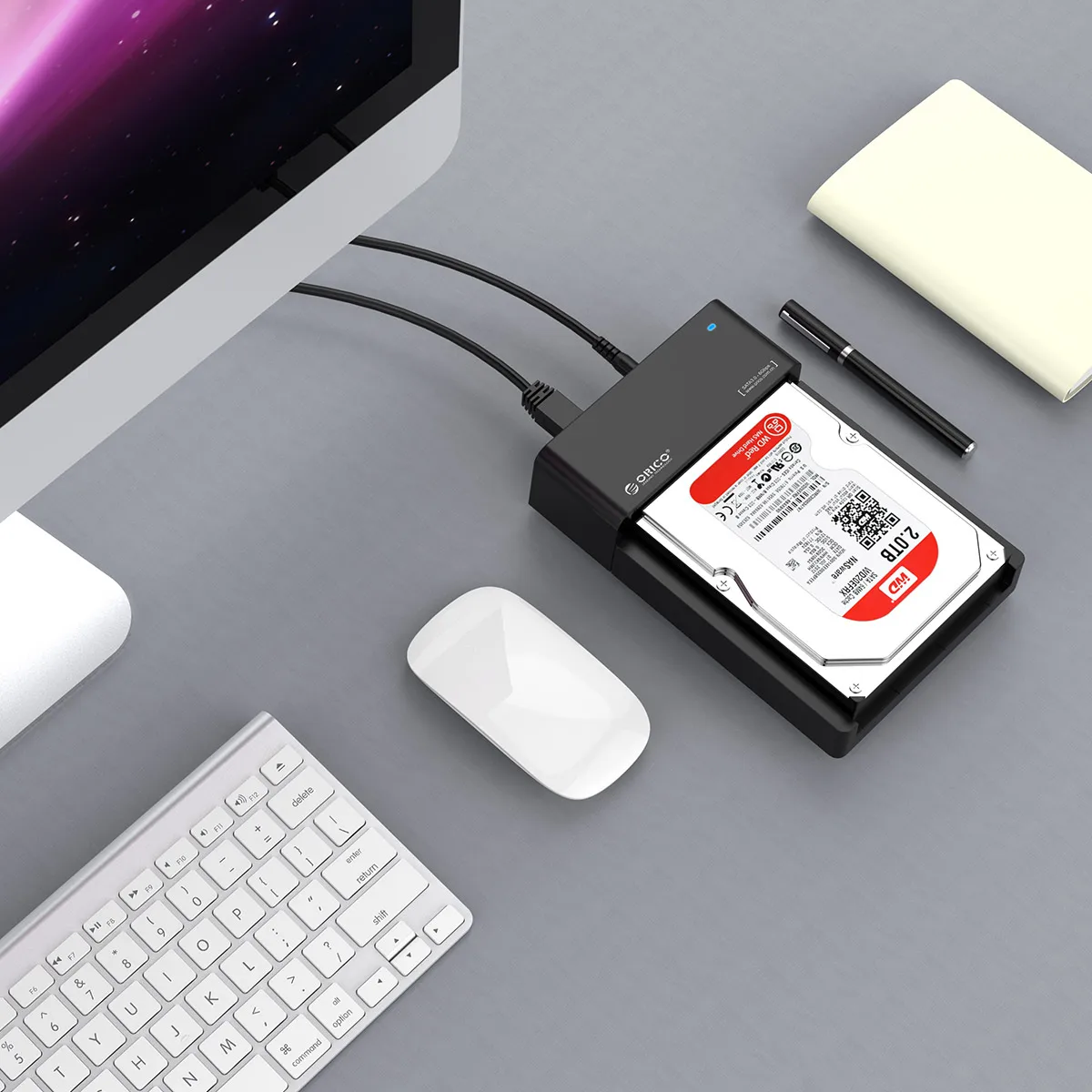 ORICO 2,5 3,5 дюймов HDD Caddy без инструментов SATA для usb type B ESATA внешний SSD корпус до 8 ТБ HDD док-станция для ноутбука
