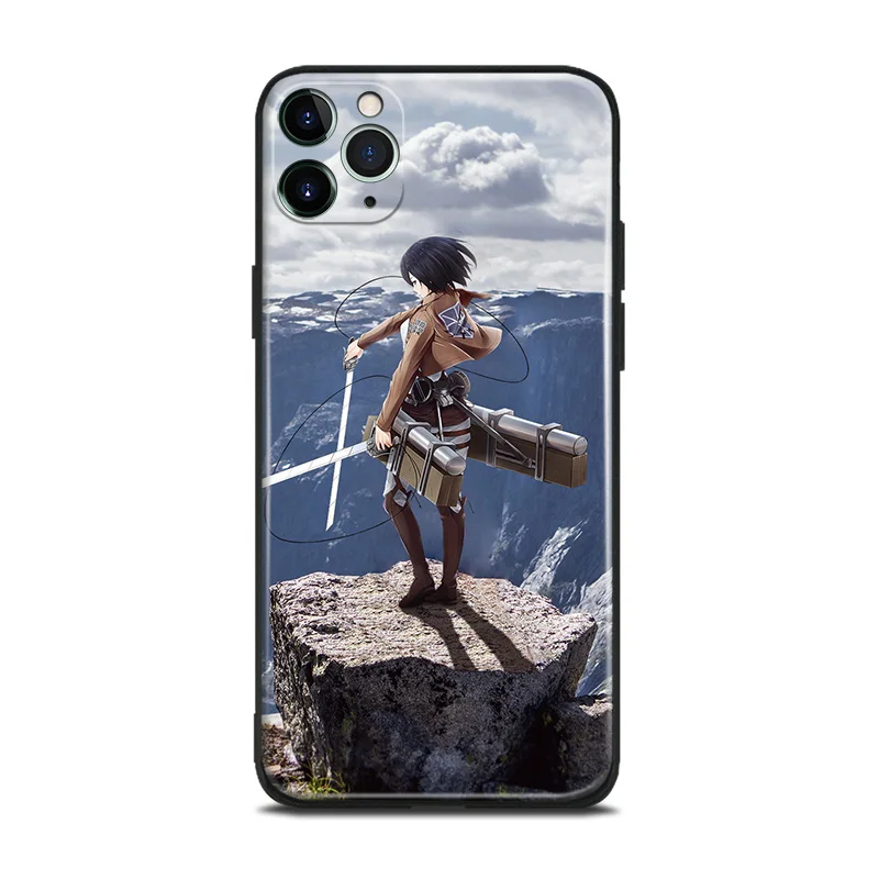 mikasa shingeki no kyojin anime for iphone se 6 6s 7 8 plus x xr xs 11 12 mini pro max soft silicone phone case cover shell free global shipping
