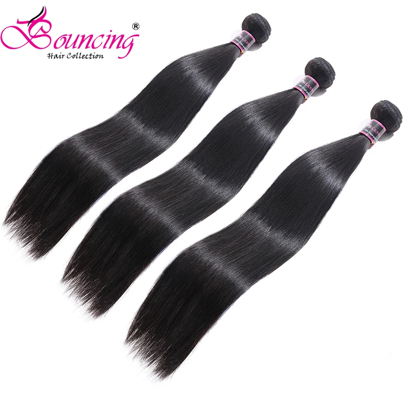 Прыгающие бразильские волосы Человеческие волосы remy с низким коэффициентом прямые волосы натуральный цвет волнистые пряди для черных женщин