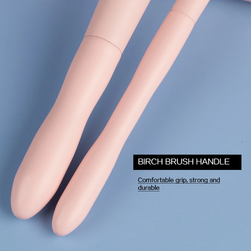 BEILI розовые мини-кисти для макияжа 8 шт. Профессиональная мягкая пудра тени век