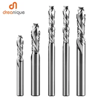dreanique updown compression milling cutter carbide cnc router bit 6mm 8mm two flutes wood engraving end mill with chip breaker
