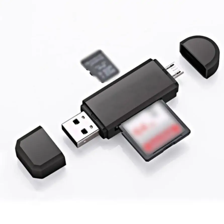 

OTG Устройство для чтения карт Micro SD, USB 2,0 Устройство чтения карт 2,0 для USB Micro SD, адаптер для флэш-накопителя, устройство чтения смарт-карт памят...