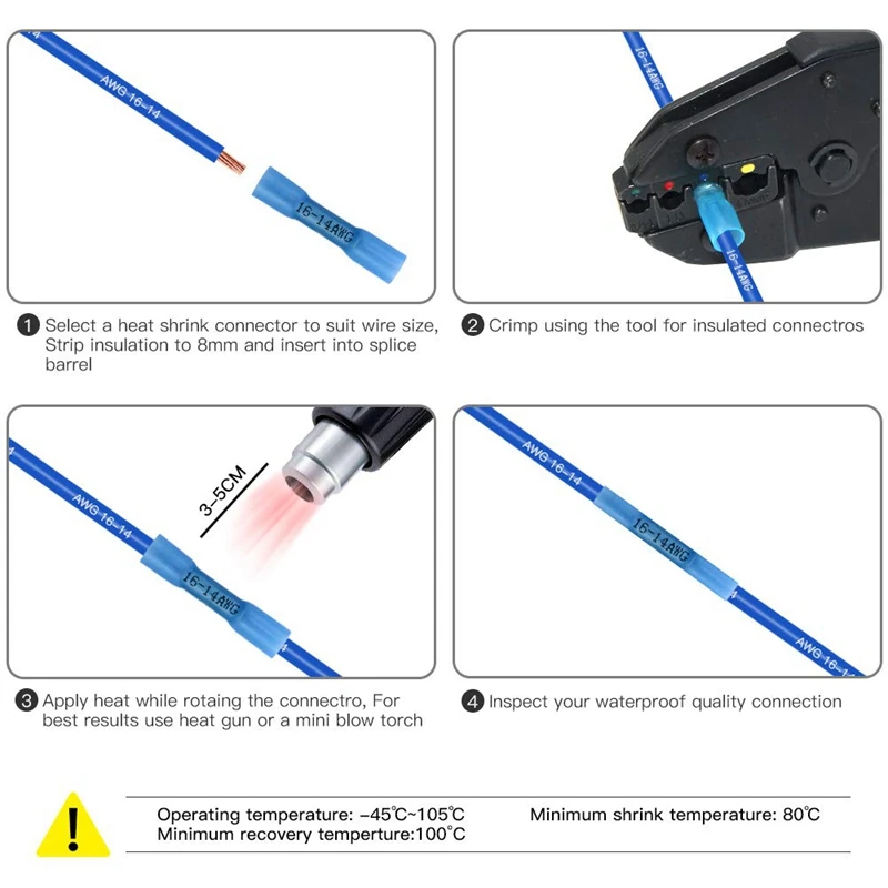 150 шт. набор проводов соединители для Водонепроницаемые электрические провода
