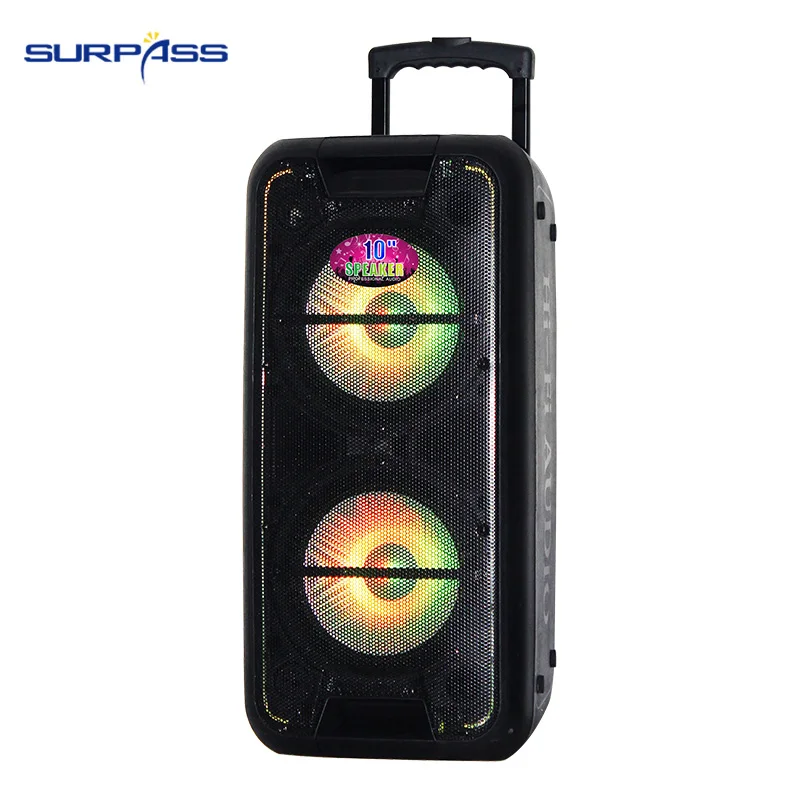 Высокая мощность большая колонка с Bluetooth двойной 10 дюймов ретро fm