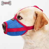 1pc adjustable mesh breathable small large dog mouth muzzle anti bark bite chew dog muzzles training products pet accessories