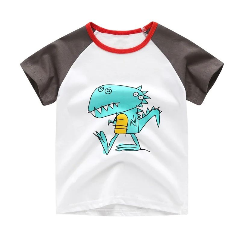 Новинка Хлопковая детская футболка Детские летние футболки с короткими рукавами