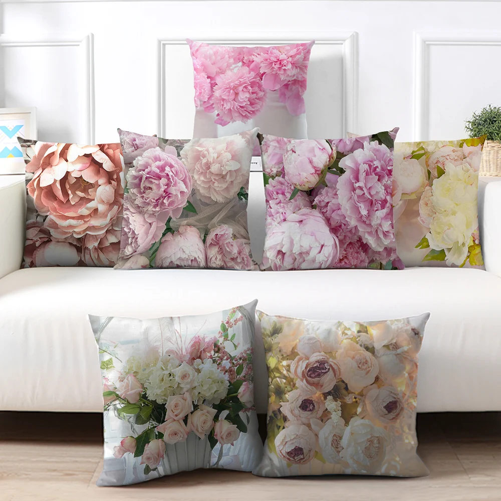 Наволочки Fuwatacchi с растениями наволочки розовым цветочным узором хлопковые для