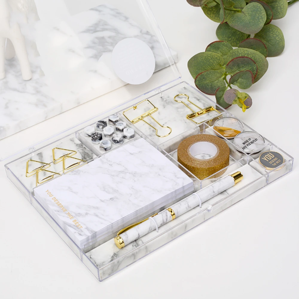 Мраморные канцелярские принадлежности подарочный набор креативные офисные