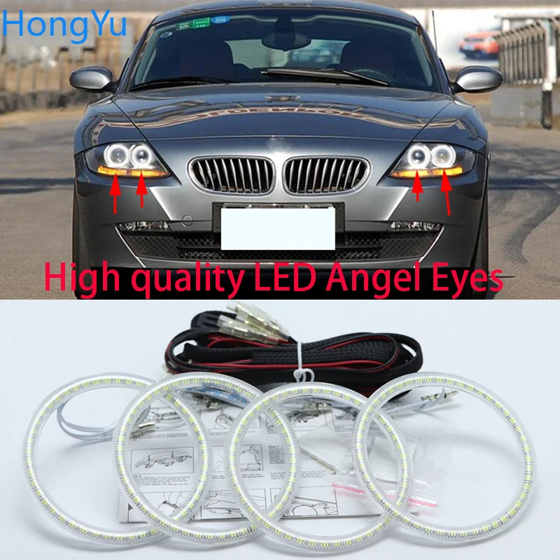 Супер яркий белый цвет 2002 SMD led Angel Eyes для BMW Z4 E85 E86 2008-3528, дневные ходовые огни DRL