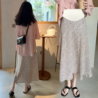 6159 summer chic ins floral printed chiffon maternity skirts elastic waist belly loose clothes for pregnant women pregnancy