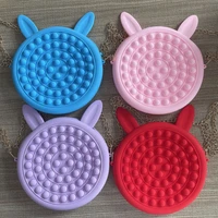 fashion bubble shoulder bag solid color bubble shoulder crossbody bags chain silicone round handbags decompression toy for adult