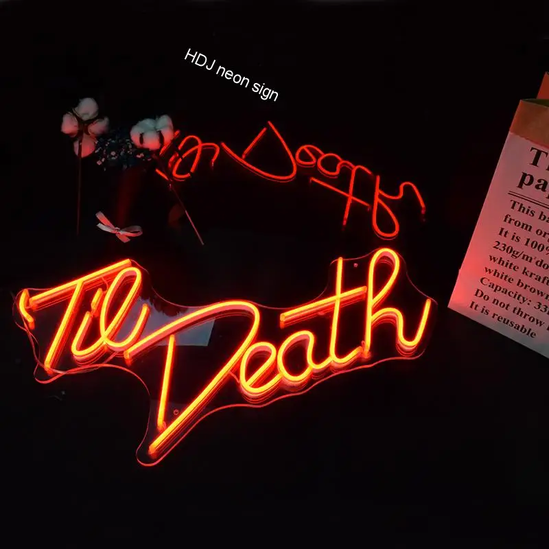Гибкий светодиодный неоновый знак на заказ настенное визуальное украшение для