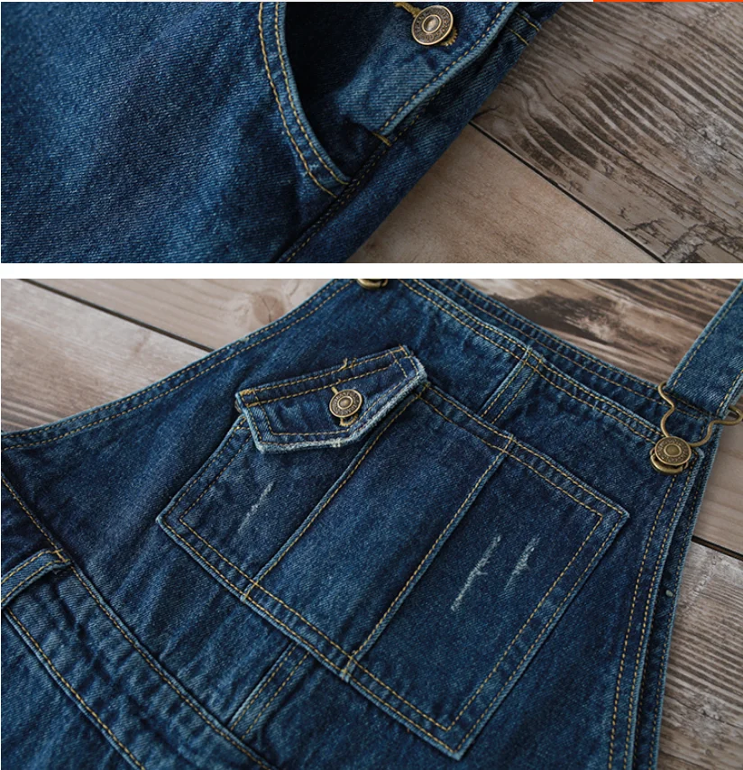 

Womens Jumpsuit Denim Overalls Women 2020 New Casual Loose Strap Ripped Jeans Plus Size Female Trousers jumpsuits B242