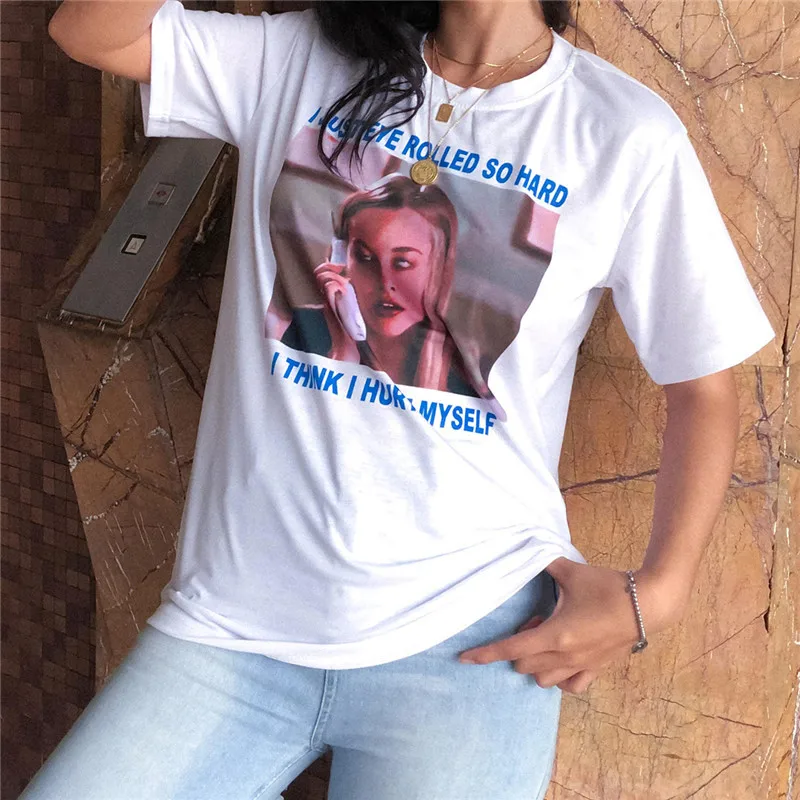 New cross-border models in the spring of 2019 popular explosive printing leisure Street to take a wide range loose T-shirts |