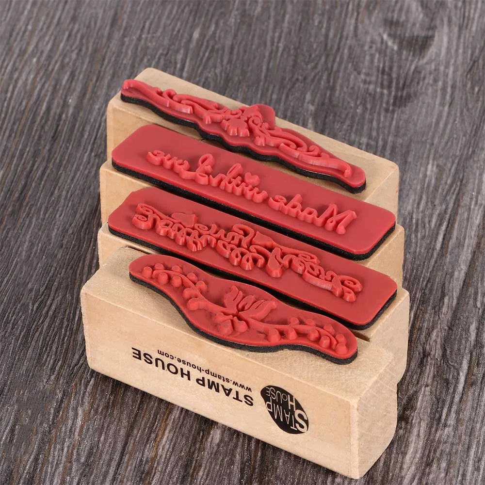 1 шт. винтажное деревянное печатное украшение в полоску детский скрапбук ручной