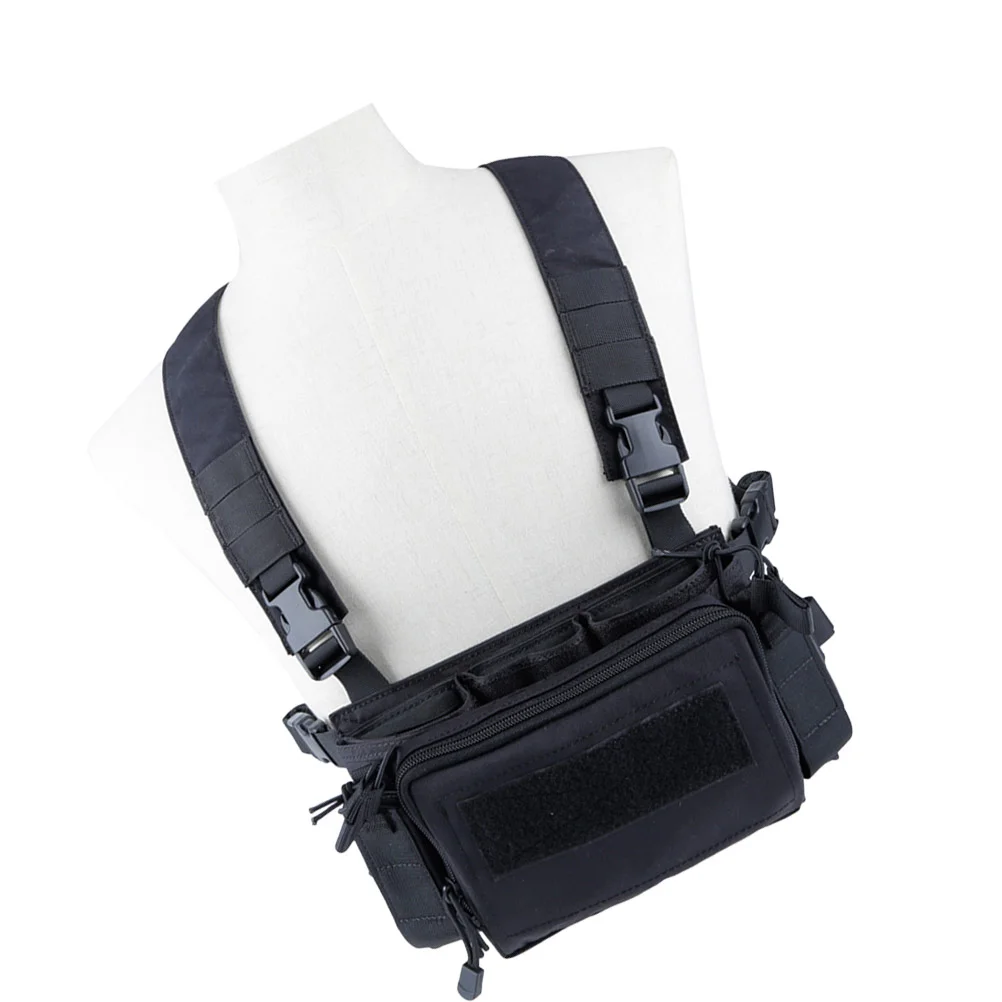 

Breathable Chest Vest Rig Multipurpose Molle Vest with Multi-Pockets Bag Airsoft Fighting Load Carrier Vest for CS Game Paintbal