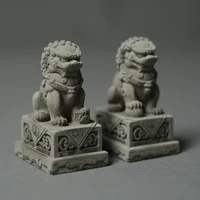 chinese style stone lion concrete cement silicone mold for home decor gypsum plaster decorative ornaments crafts molds