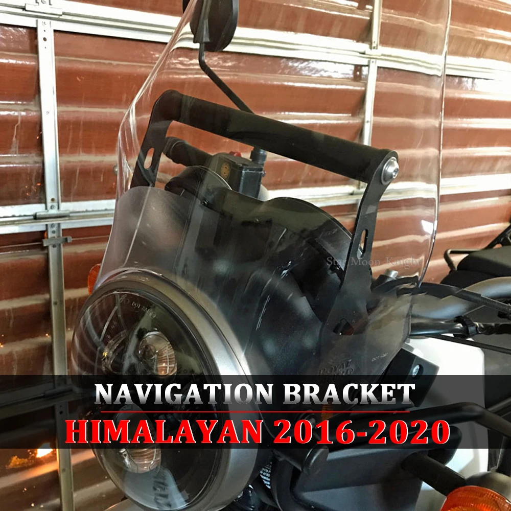 

For ROYAL ENFIELD HIMALAYAN 2016 - 2020 Motorcycle GPS SMART PHONE Windshield Navigation GPS Plate Bracket Adapt Holder