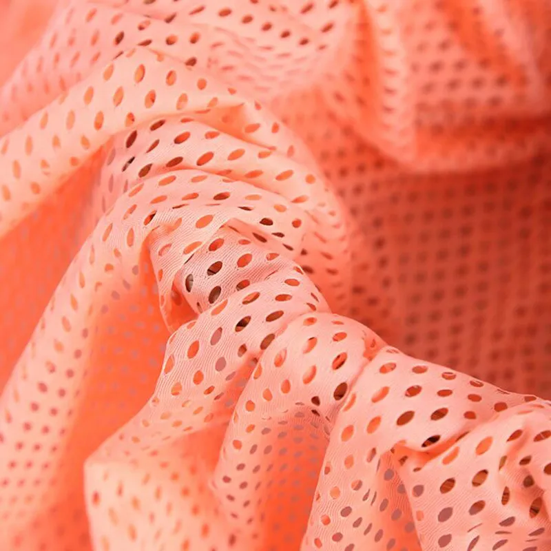 Трикотажная сетчатая ткань с отверстиями летняя спортивная дышащая для одежды