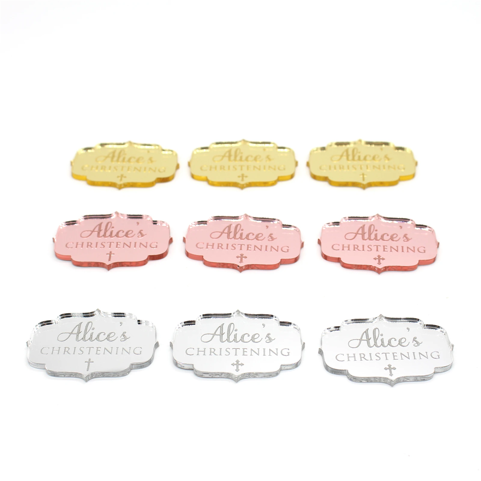 12 шт. персонализированные шоколадные акриловые бруски серебряные/Золотые