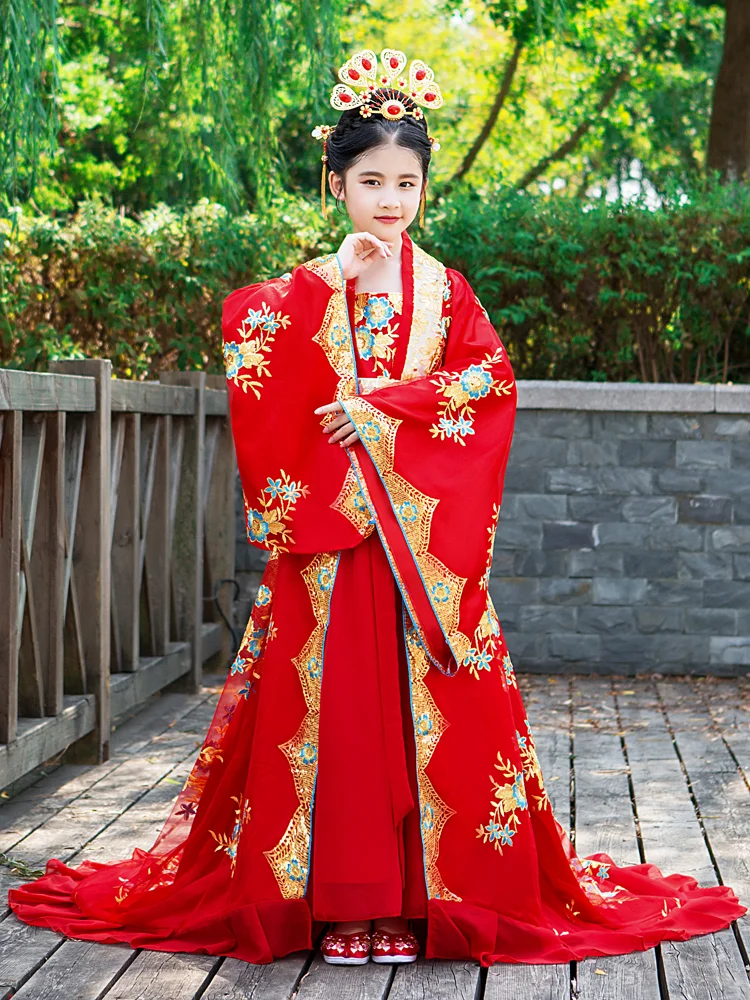 Одежда китайской древней династии Хань платье принцессы для детей традиционный