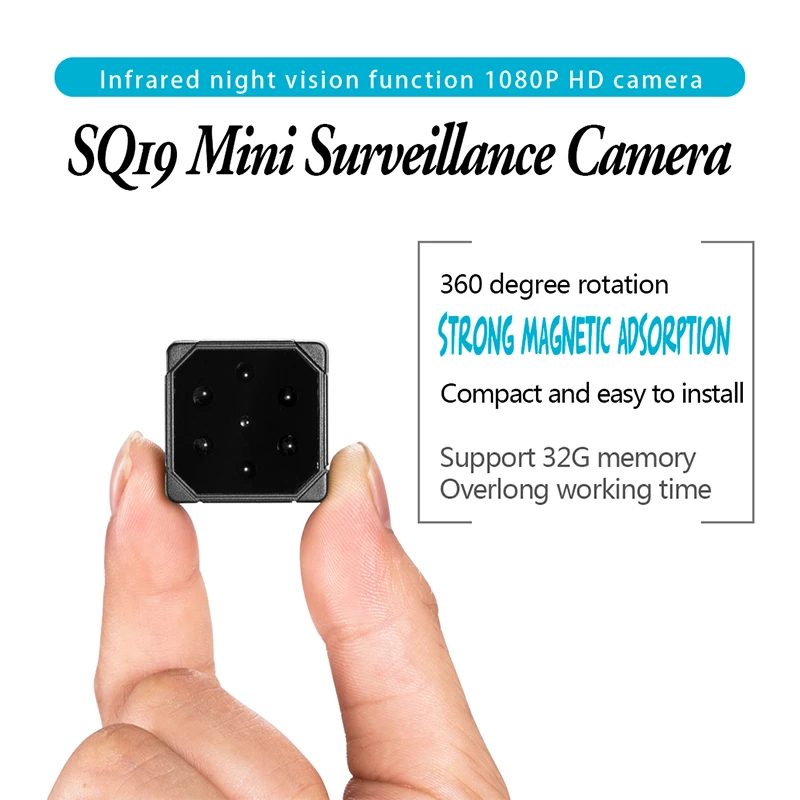 SQ19 мини камера HD 1080P DVR видеокамера с инфракрасным ночным видением