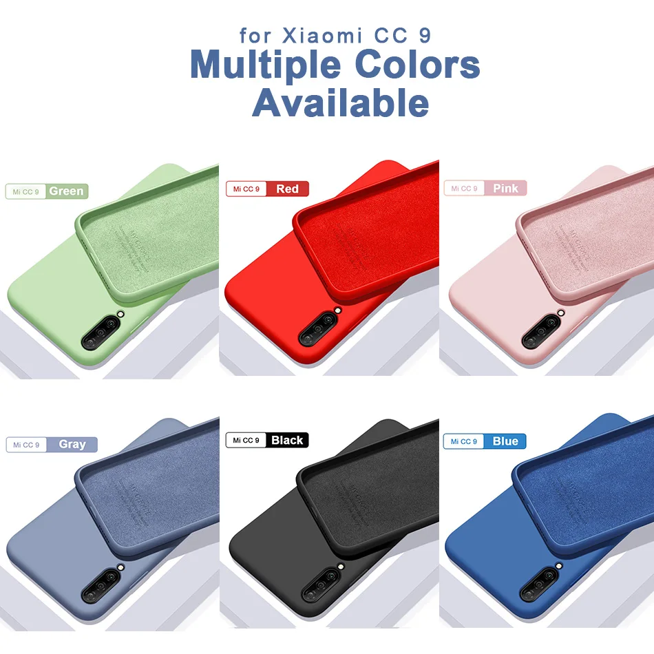 skin friendly case for xiaomi mi a3 liquid silicone cases for xiaomi mi a3 slim soft tpu microfiber cover xiaomi mia3 lite micc9 free global shipping