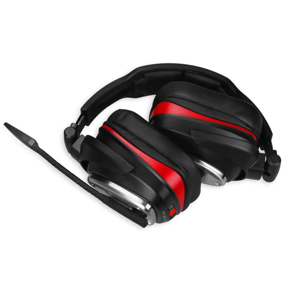 

2.4G USB wireless gaming headset for Switch,PS4,PC 7.1 Surround Sound PS4 gamer headphones no delay time for game sound and chat